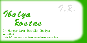 ibolya rostas business card